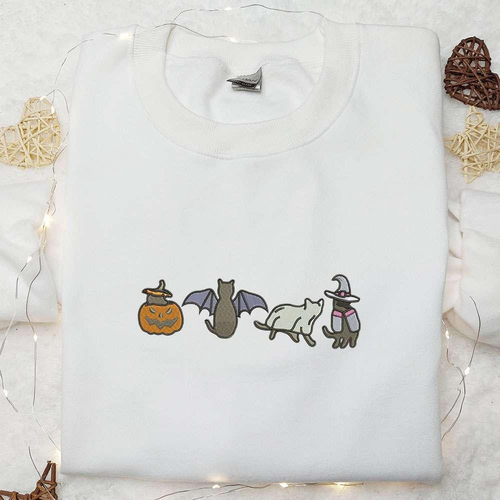 4 Scream Characters Embroidered Shirt Halloween Embroidered Shirt Best Gifts for Family