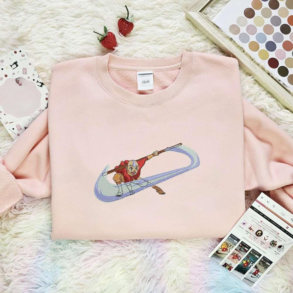Aang Avatar Anime Embroidered Shirt , Anime Embroidered T-shirt Sweatshirt Hoodie, Inspired Anime Movie, Best Gift for Anime Fans