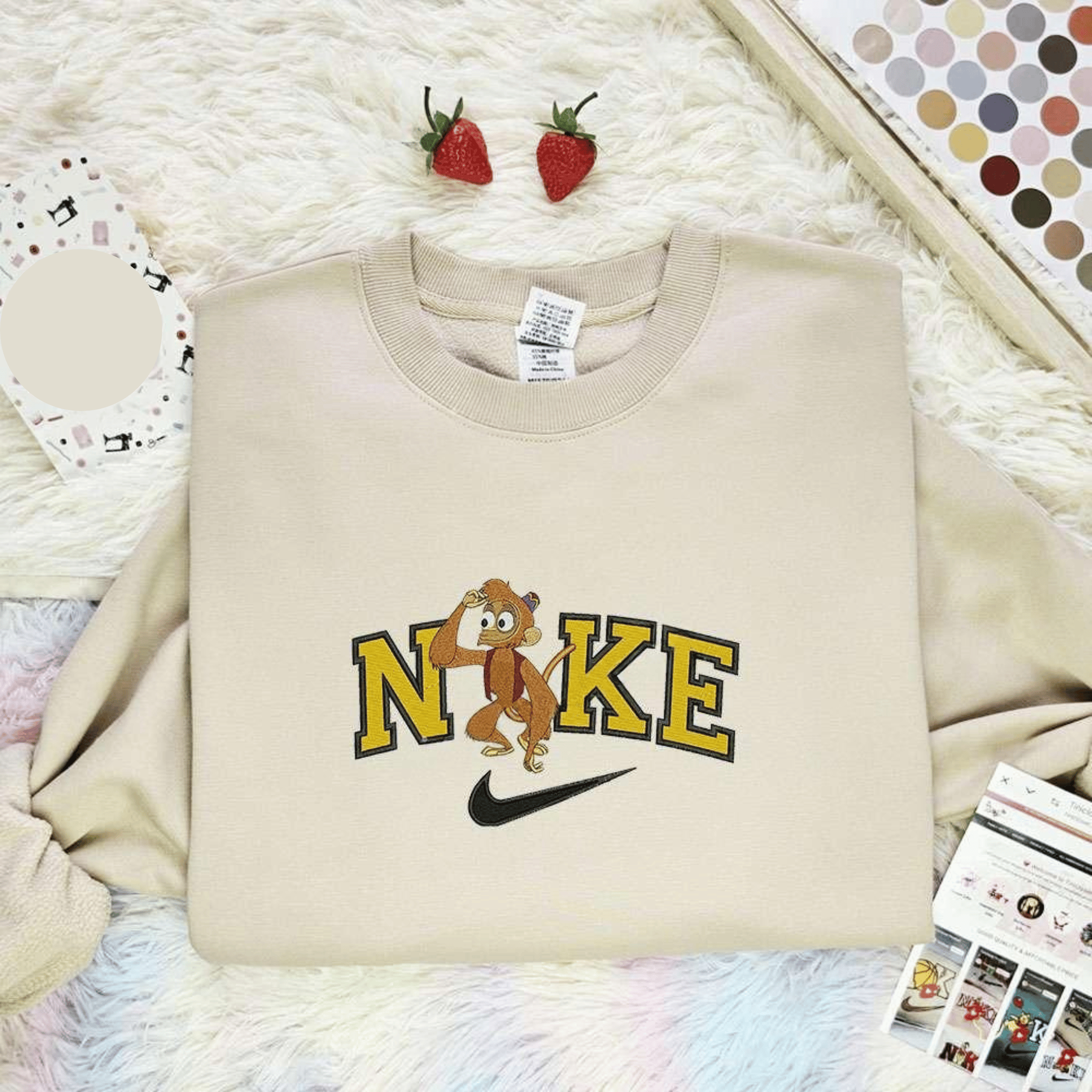 Abu Monkey From Aladdin Embroidered Shirt Disney Characters Embroidered Hoodie