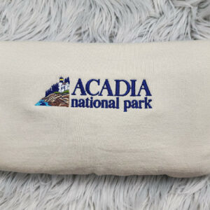 Acadia National Park Embroidered Crewneck - Maine coast - National Parks Embroidered Crewneck - T-Shirt - Sweatshirt and Hooded Sweatshirt