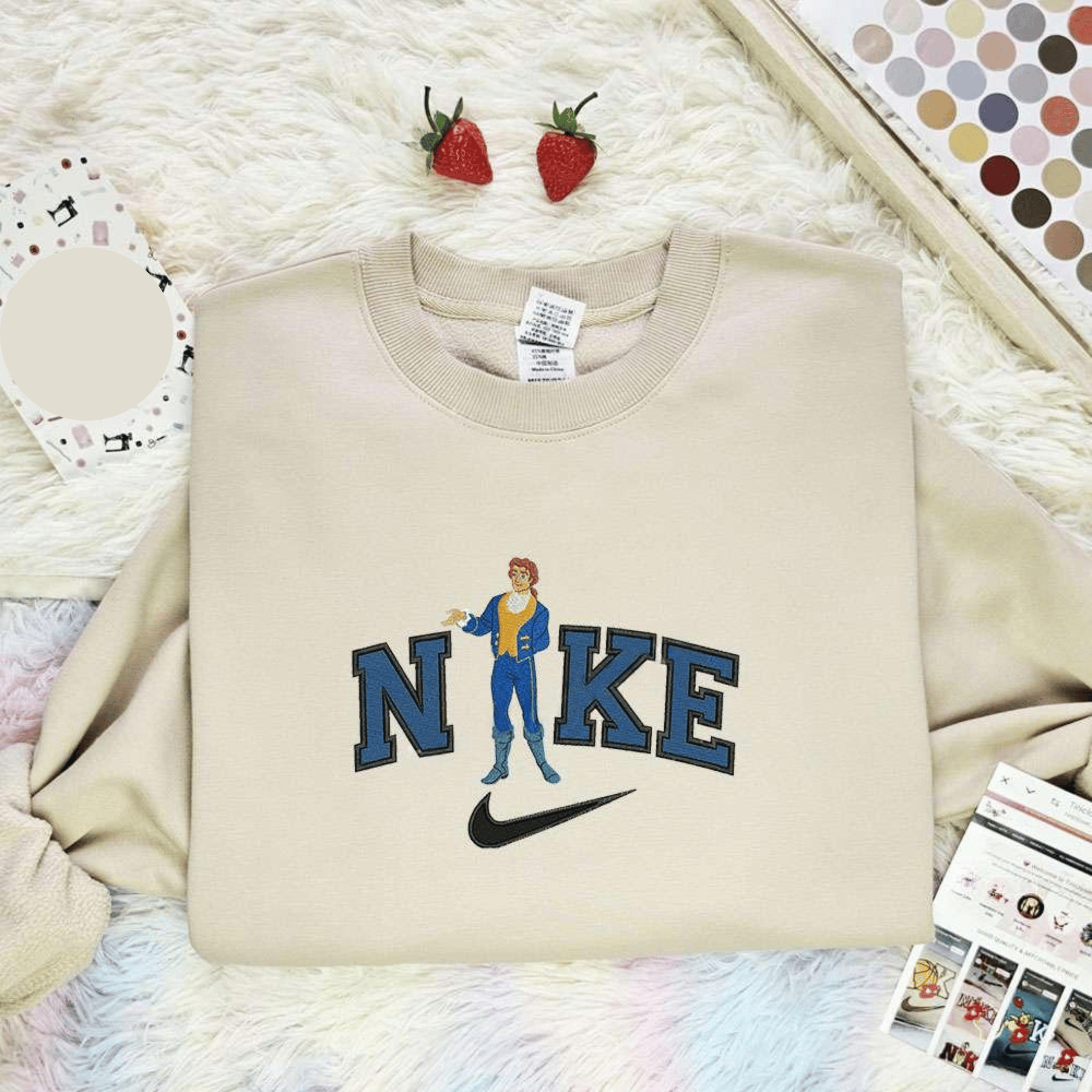 Adam From Beauty And The Beast Embroidered Shirt Disney Characters Embroidered Hoodie
