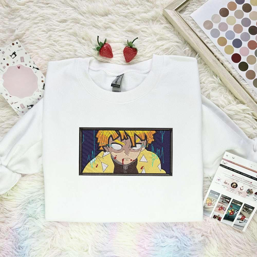 Agatsuma Zenitsu Kimetsu No Yaiba Anime , Anime Embroidered T-shirt Sweatshirt Hoodie, Inspired Anime Movie, Best Gift for Anime Fans