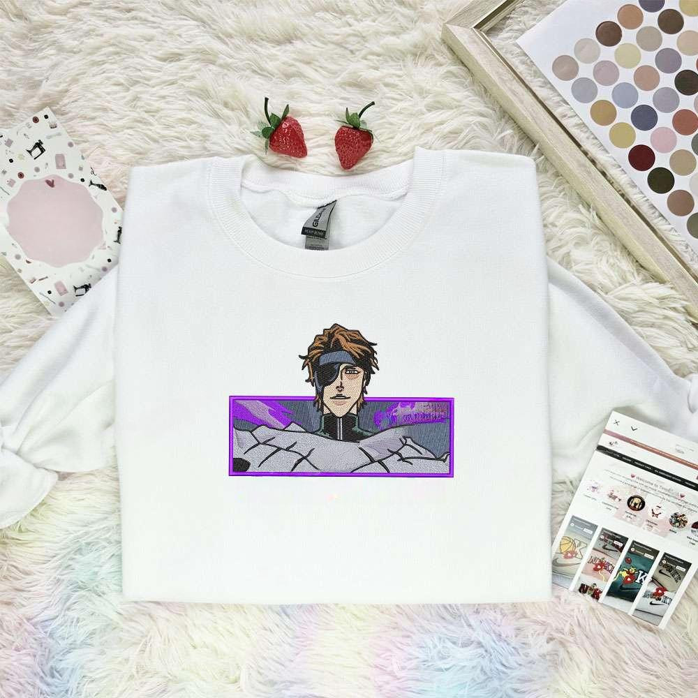 Aizen Sosuke Bleach Anime Embroidered Shirt , Anime Embroidered T-shirt Sweatshirt Hoodie, Inspired Anime Movie, Best Gift for Anime Fans