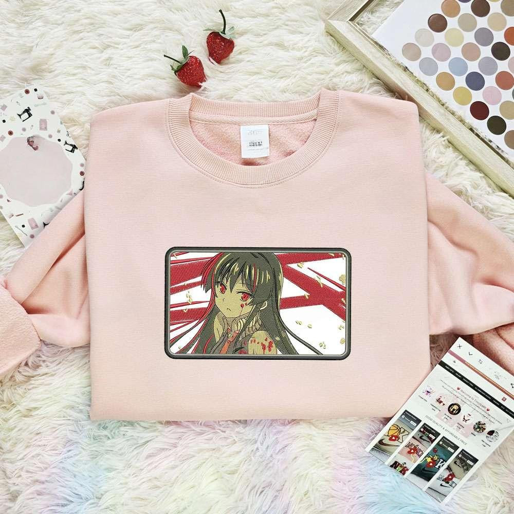 Akame Akame Ga Kill Anime Embroidered Shirt , Anime Embroidered T-shirt Sweatshirt Hoodie, Inspired Anime Movie, Best Gift for Anime Fans