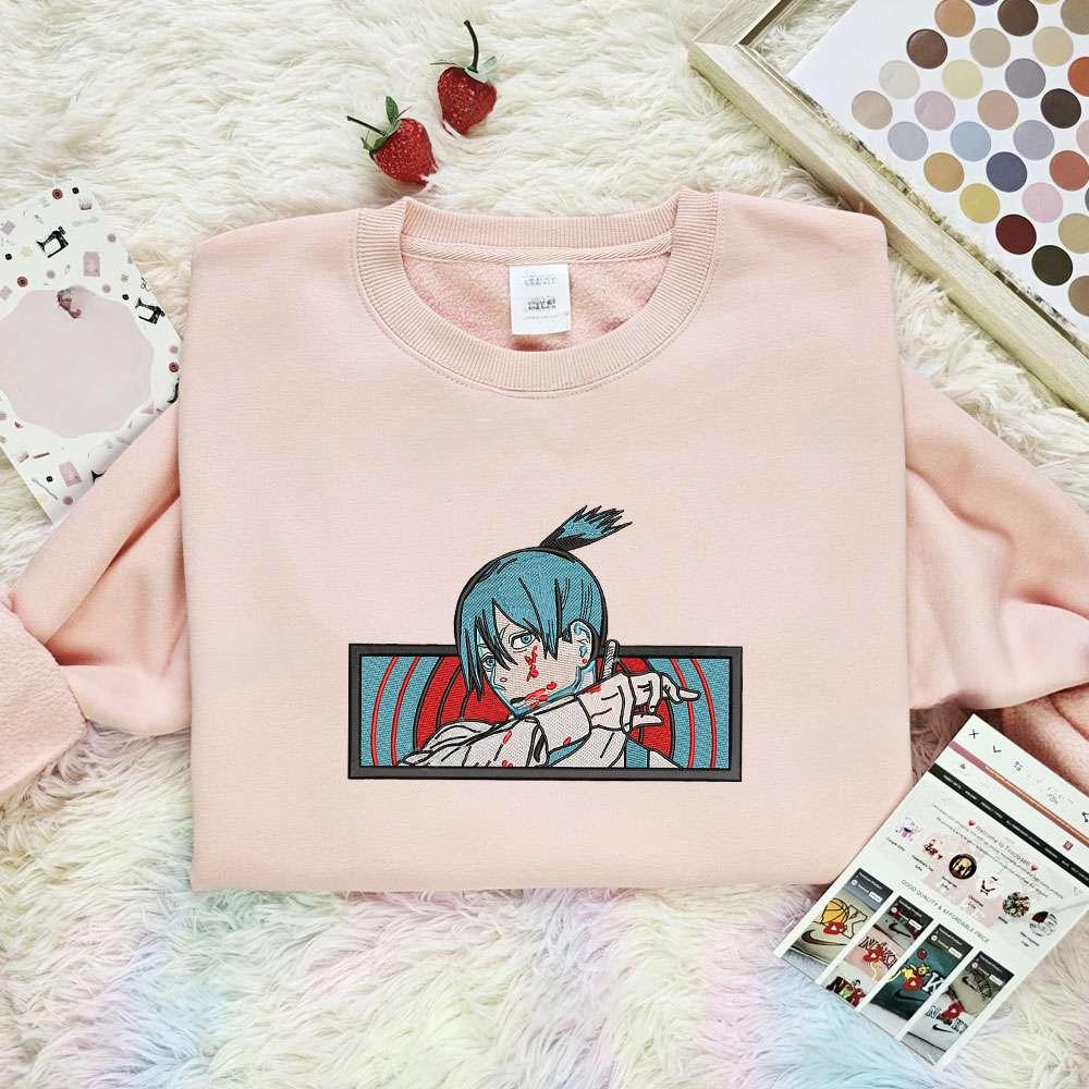Aki Hayakawa Chainsaw Man Anime Embroidered Shirt , Anime Embroidered T-shirt Sweatshirt Hoodie, Inspired Anime Movie, Best Gift for Anime Fans