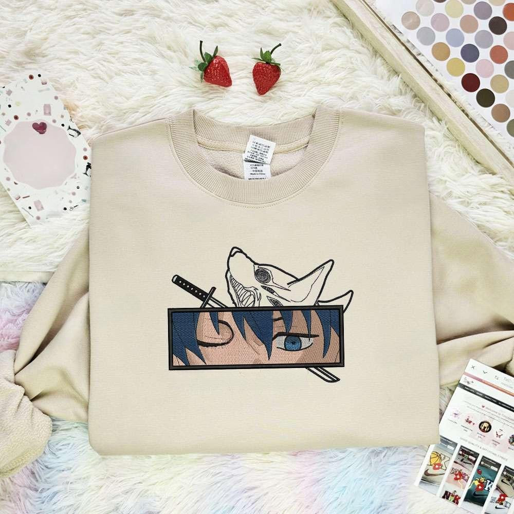 Aki Hayakawa Eyes Chainsaw Man Anime Embroidered Shirt , Anime Embroidered T-shirt Sweatshirt Hoodie, Inspired Anime Movie, Best Gift for Anime Fans
