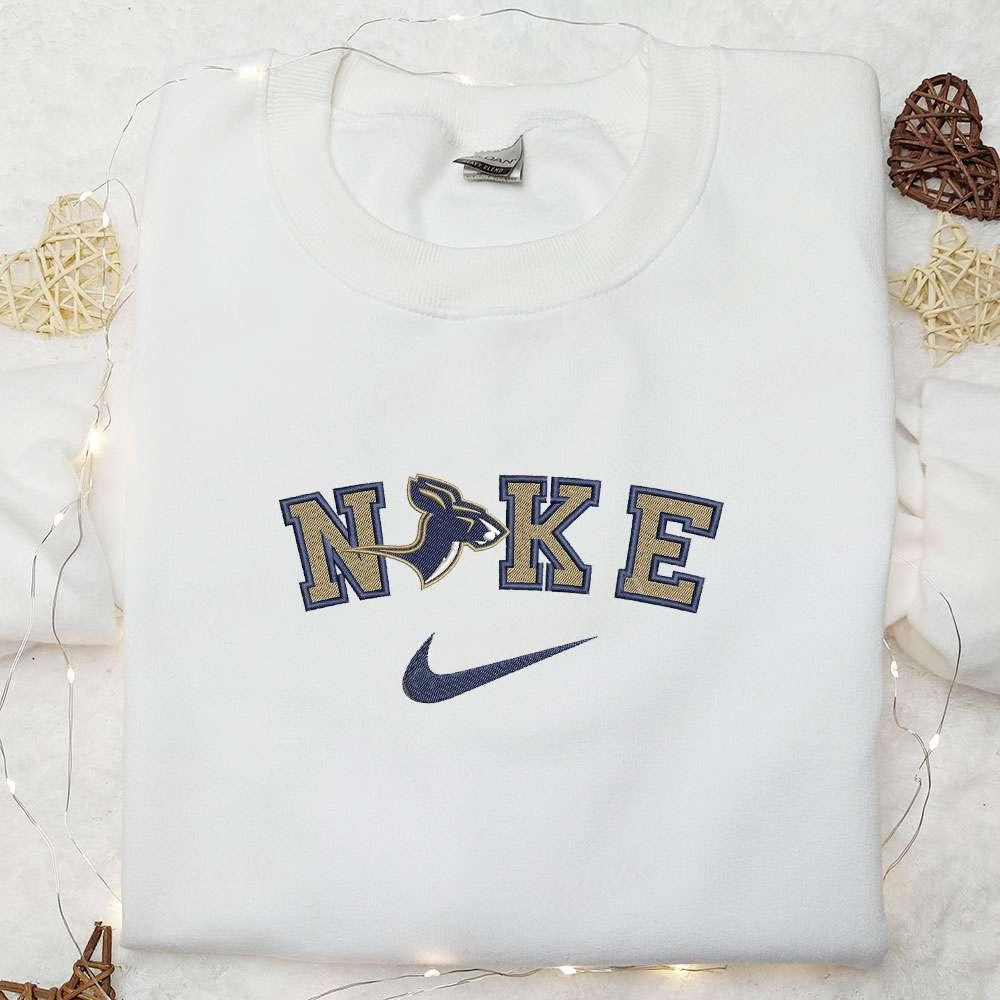 Akron Zips x Nike Embroidered Shirt NCAA Sports Embroidered Hoodie Best Gift Idea
