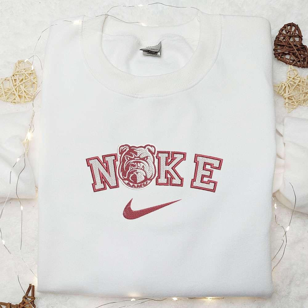 Alabama Bulldogs x Nike Embroidered Shirt NCAA Sports Embroidered Hoodie Best Gift Idea