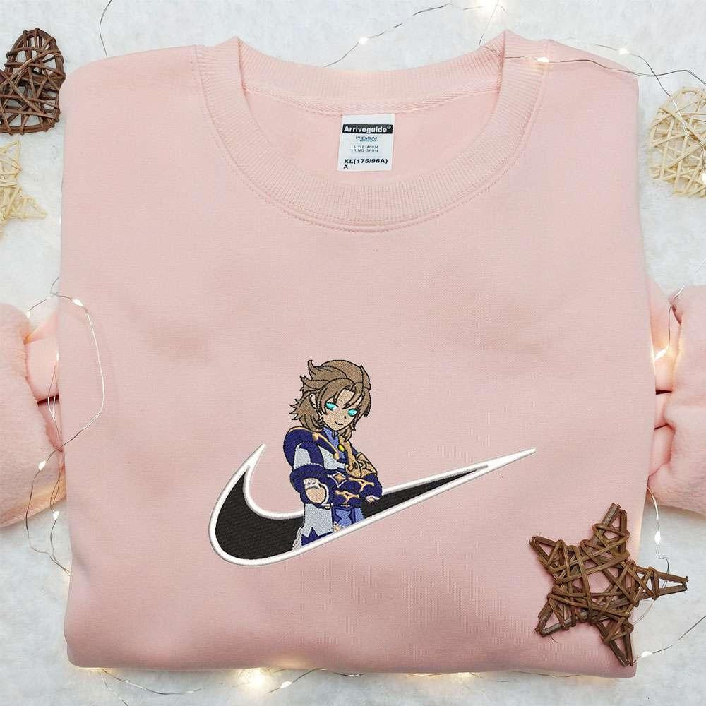 Albedo X Nike Swoosh Game Embroidered Shirt Genshin Impact Embroidered Shirt Nike Inspired Embroidered Shirt
