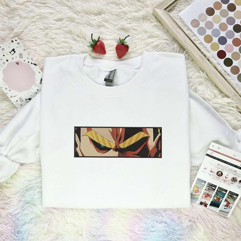 All Might Eyes My Hero Academia Anime Embroidered Shirt , Anime Embroidered T-shirt Sweatshirt Hoodie, Inspired Anime Movie, Best Gift for Anime Fans