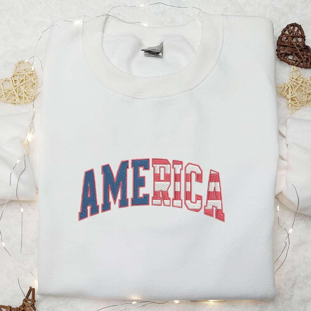 America Embroidered Shirt National Day Gifts Best Patriotic Shirts 1