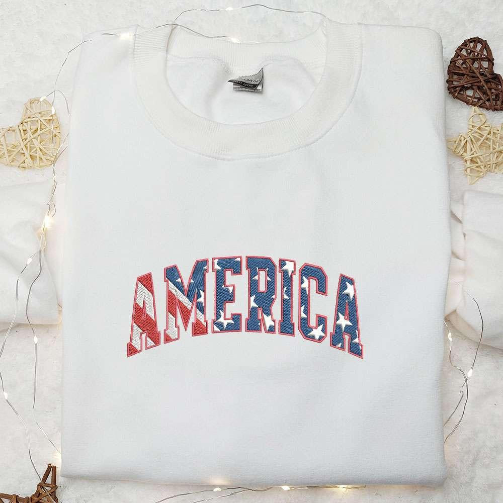 America Embroidered Shirt National Day Gifts Best Patriotic Shirts