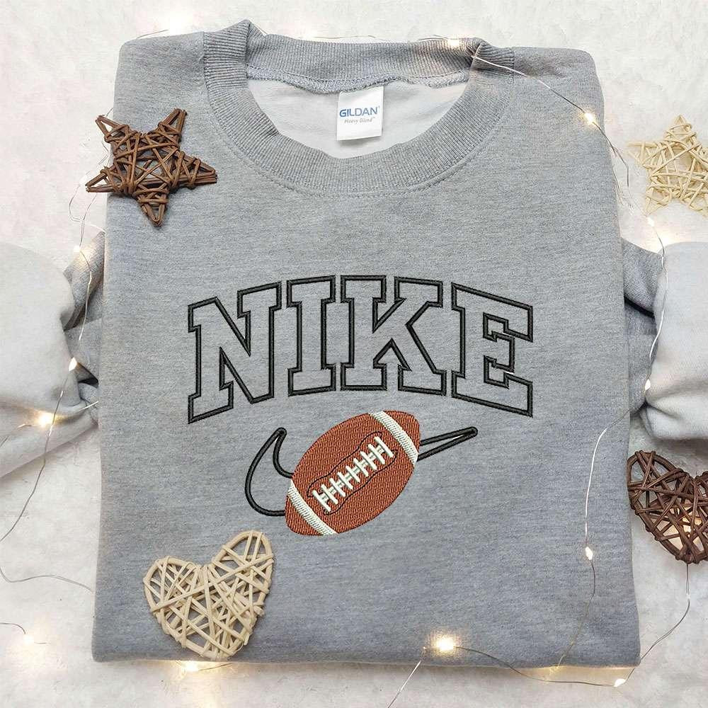 American Football x Nike Embroidered Sweatshirt NFL Sport Embroidered Shirt Nike Inspired Embroidered Shirt