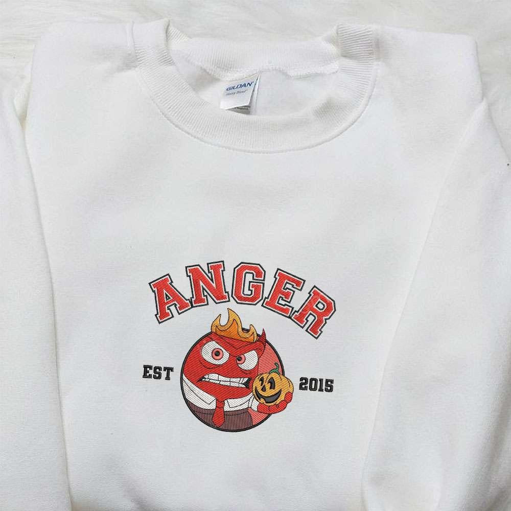 Anger Inside Out Circle Team Halloween Embroidered Shirt Best Gifts For Family