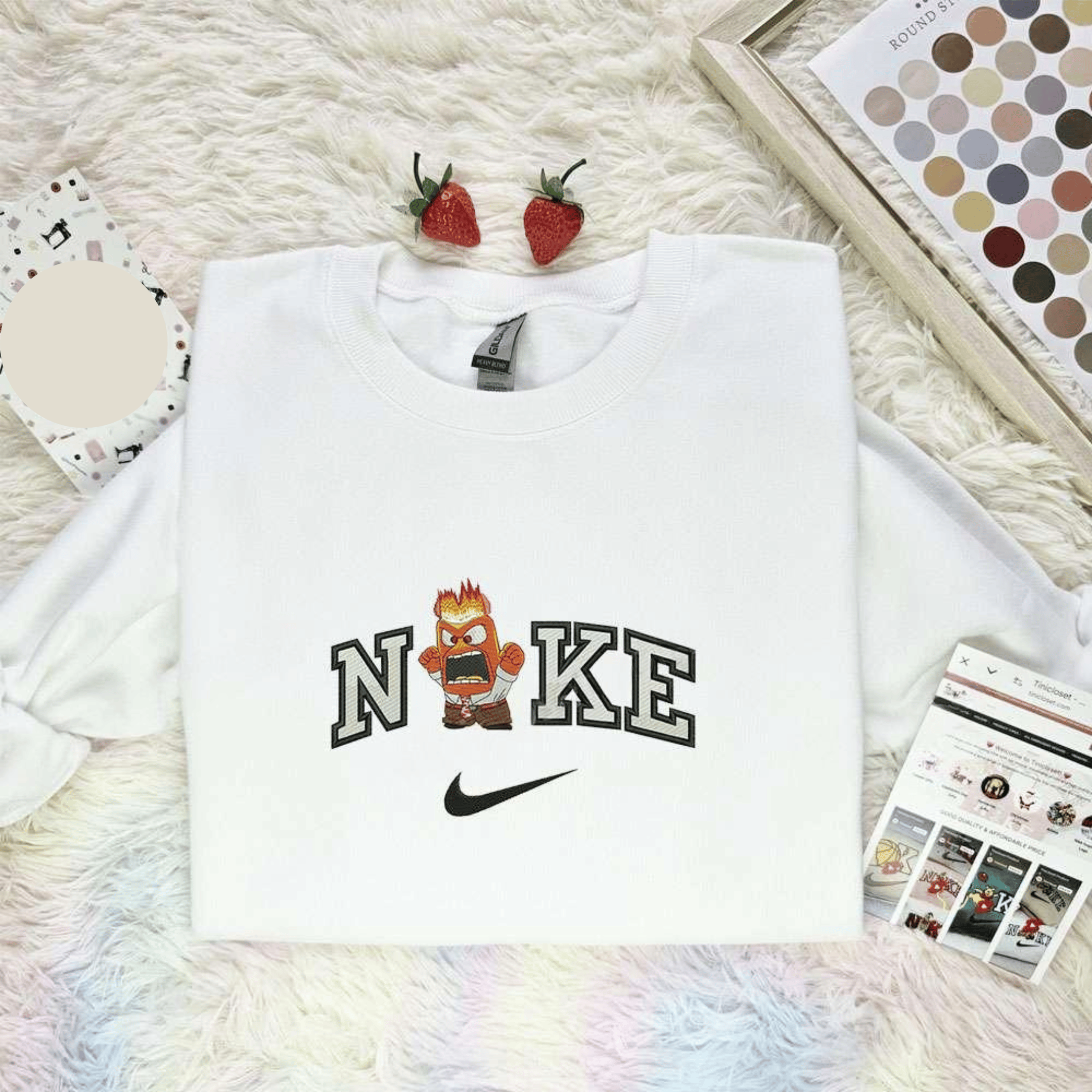 Anger Inside Out Disney Characters Embroidered Shirt Best Gift Idea For Family