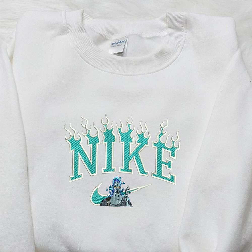 Angry Hades x Nike Embroidered Shirt Nike Inspired Embroidered Shirt Disney Embroidered Shirt