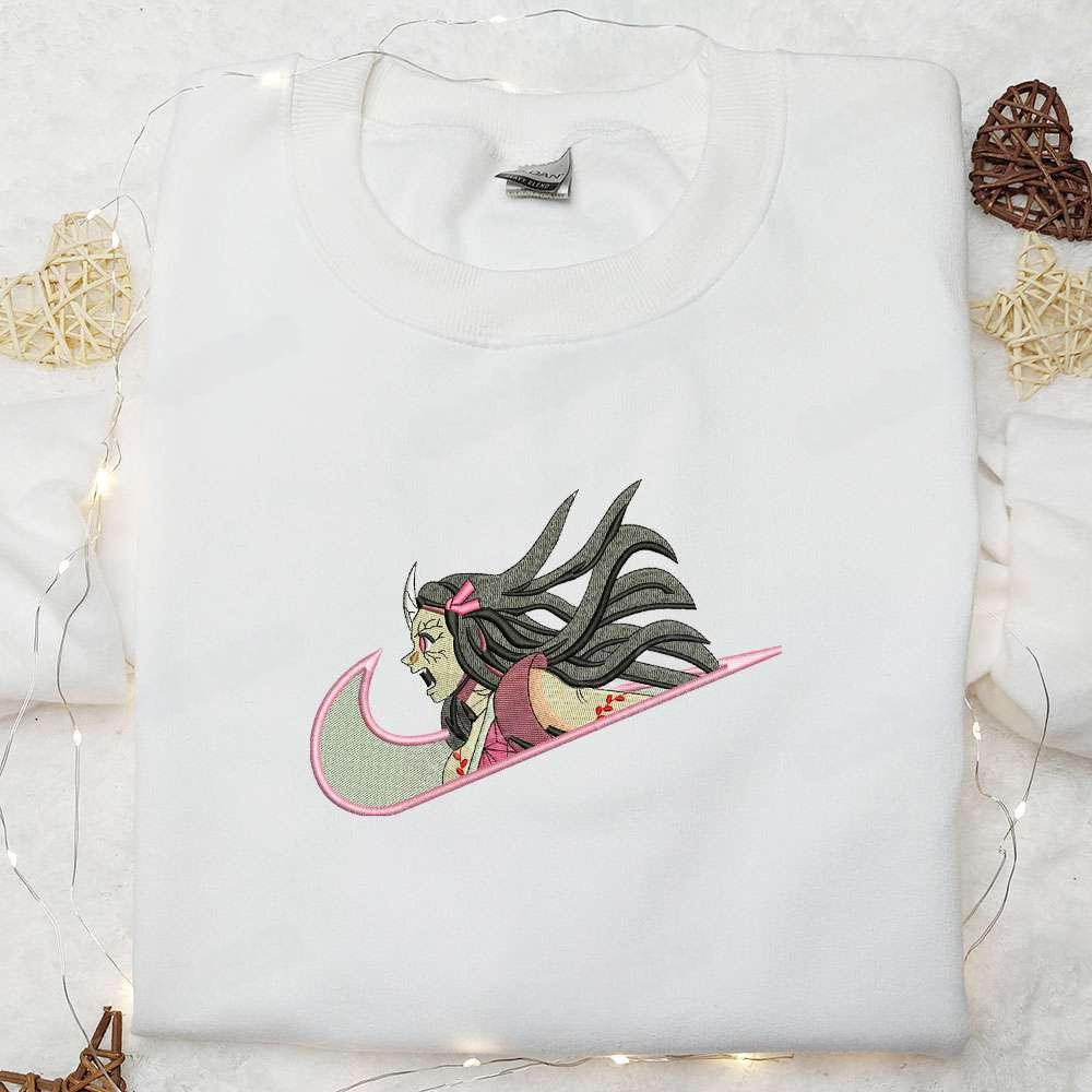 Angry Nezuko Kamado Anime Embroidered Shirt 1 , Anime Embroidered T-shirt Sweatshirt Hoodie, Inspired Anime Movie, Best Gift for Anime Fans