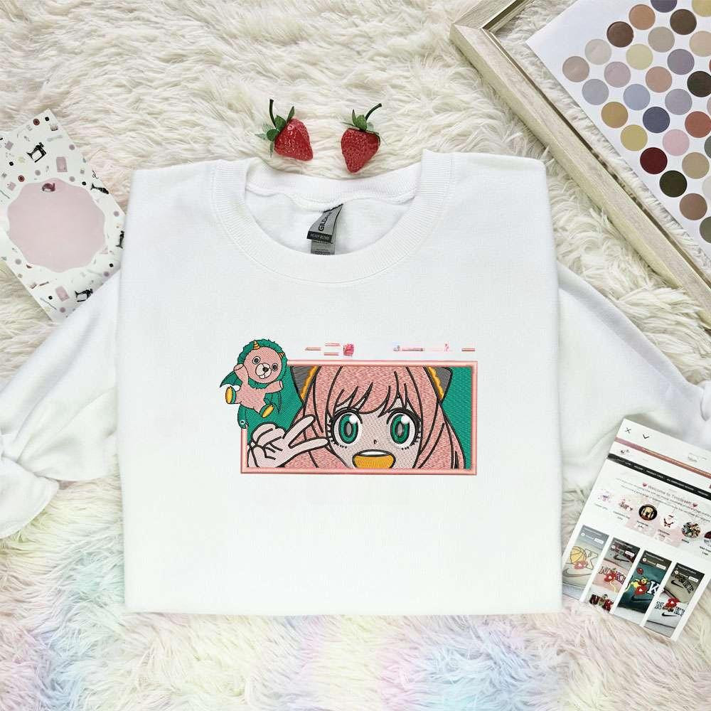 Anya And Chimera Spy X Family Anime Embroidered Shirt , Anime Embroidered T-shirt Sweatshirt Hoodie, Inspired Anime Movie, Best Gift for Anime Fans