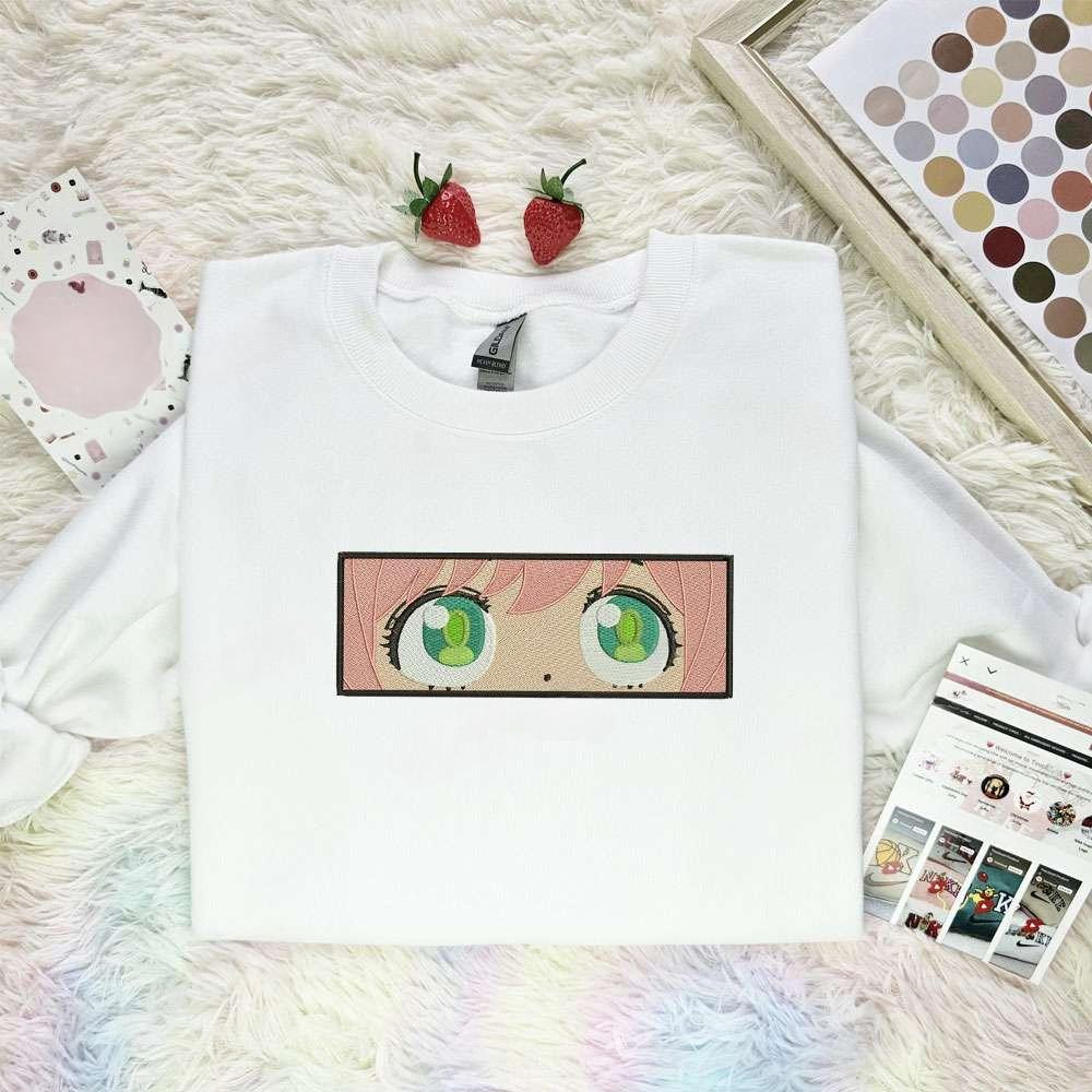 Anya Forger Eyes Spy X Family Anime Embroidered Shirt , Anime Embroidered T-shirt Sweatshirt Hoodie, Inspired Anime Movie, Best Gift for Anime Fans