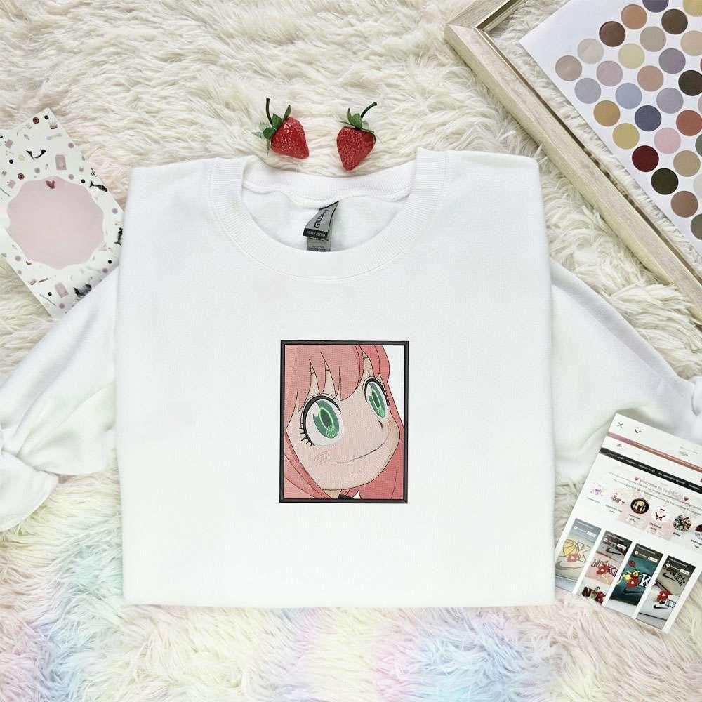 Anya Forger Spy X Family Anime Embroidered Shirt , Anime Embroidered T-shirt Sweatshirt Hoodie, Inspired Anime Movie, Best Gift for Anime Fans