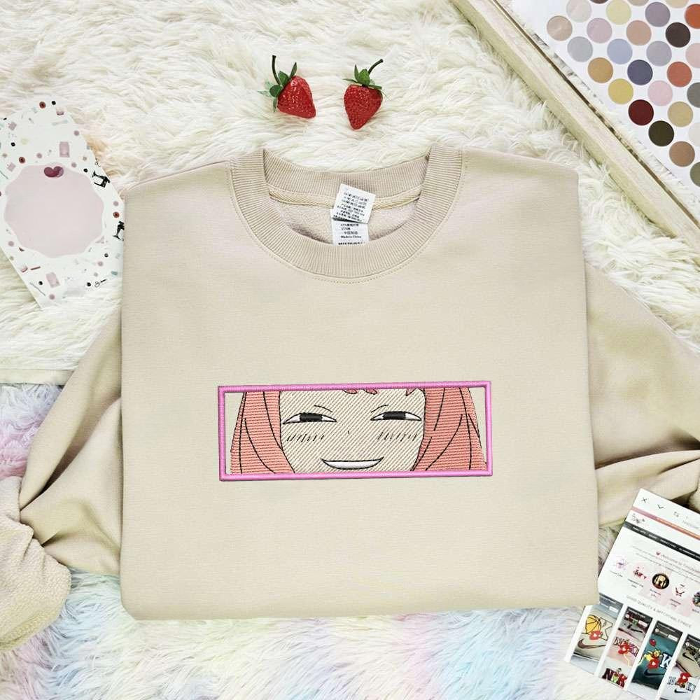 Anya Forger Spy X Family Anime Embroidered Shirt , Anime Embroidered T-shirt Sweatshirt Hoodie, Inspired Anime Movie, Best Gift for Anime Fans