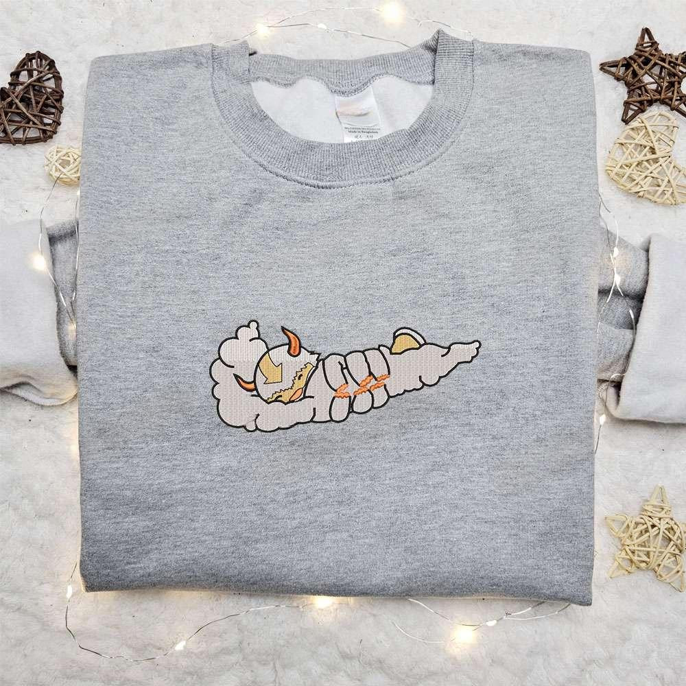 Appa Cloud X Nike Swoosh Anime , Anime Embroidered T-shirt Sweatshirt Hoodie, Inspired Anime Movie, Best Gift for Anime Fans