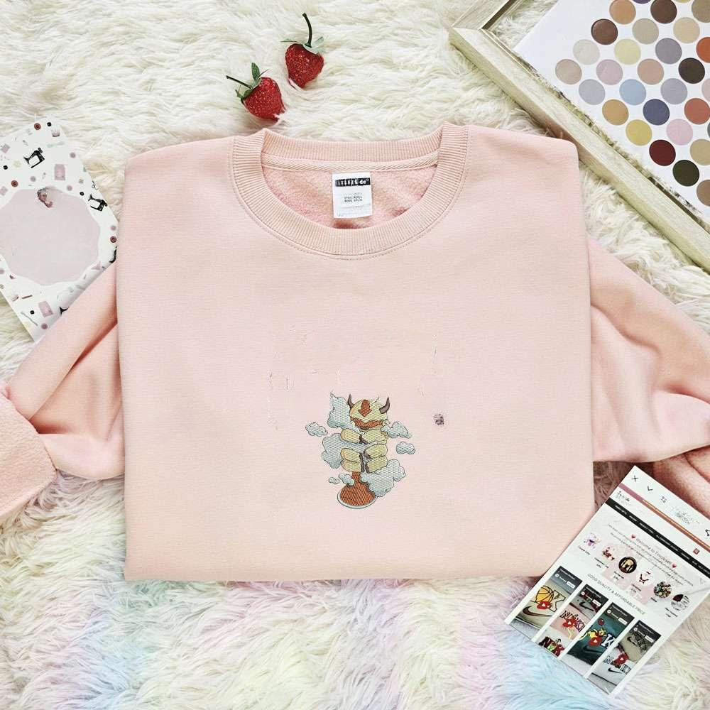 Appa Drip Avatar The Last Airbender Anime Embroidered Shirt , Anime Embroidered T-shirt Sweatshirt Hoodie, Inspired Anime Movie, Best Gift for Anime Fans