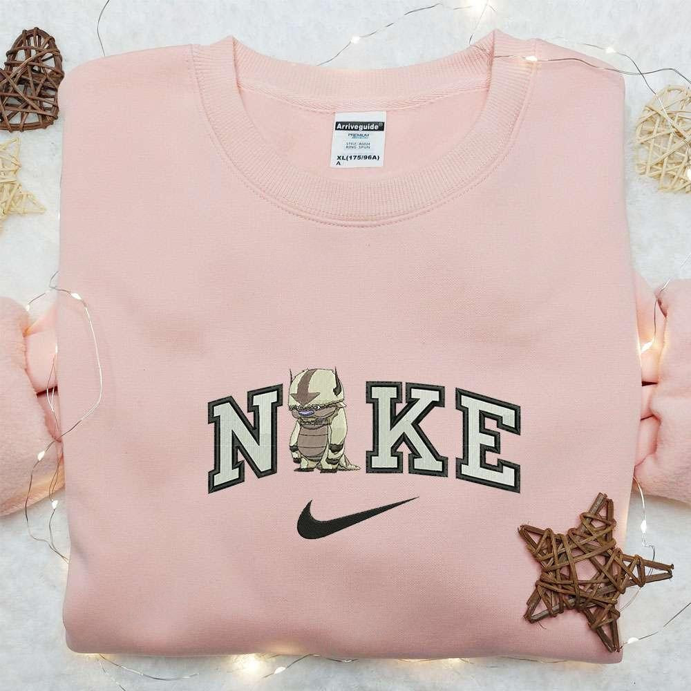 Appa Stand x Nike Embroidered Shirt Avatar The Last Airbender Anime Embroidered Hoodie Best Gifts For Family