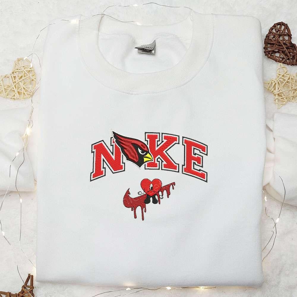 Arizona Cardinals Bad Bunny x Nike Embroidered Shirt NFL Sports Embroidered Hoodie Best Gift Idea