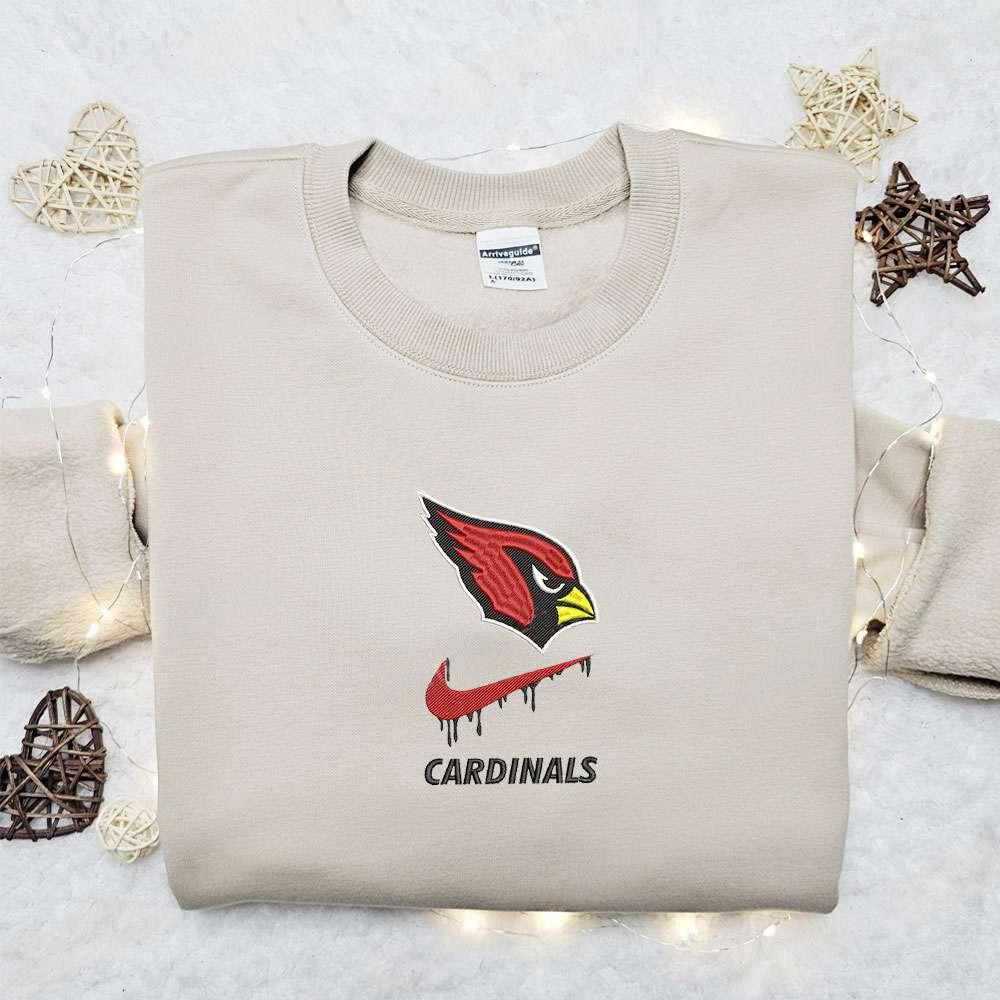 Arizona Cardinals x Nike Swoosh Drip Embroidered Shirt NFL Sports Embroidered Hoodie Best Gift Idea 1