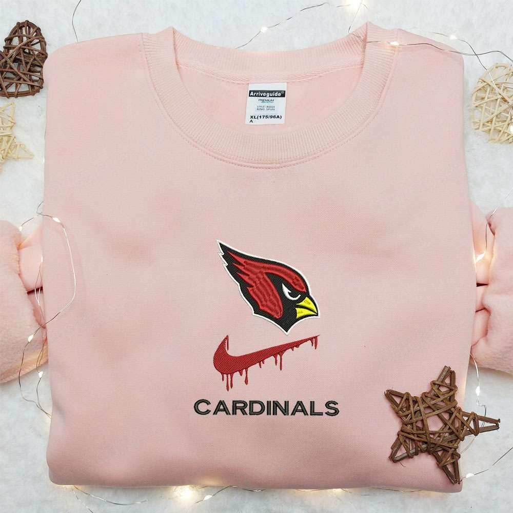Arizona Cardinals x Nike Swoosh Drip Embroidered Shirt NFL Sports Embroidered Hoodie Best Gift Idea