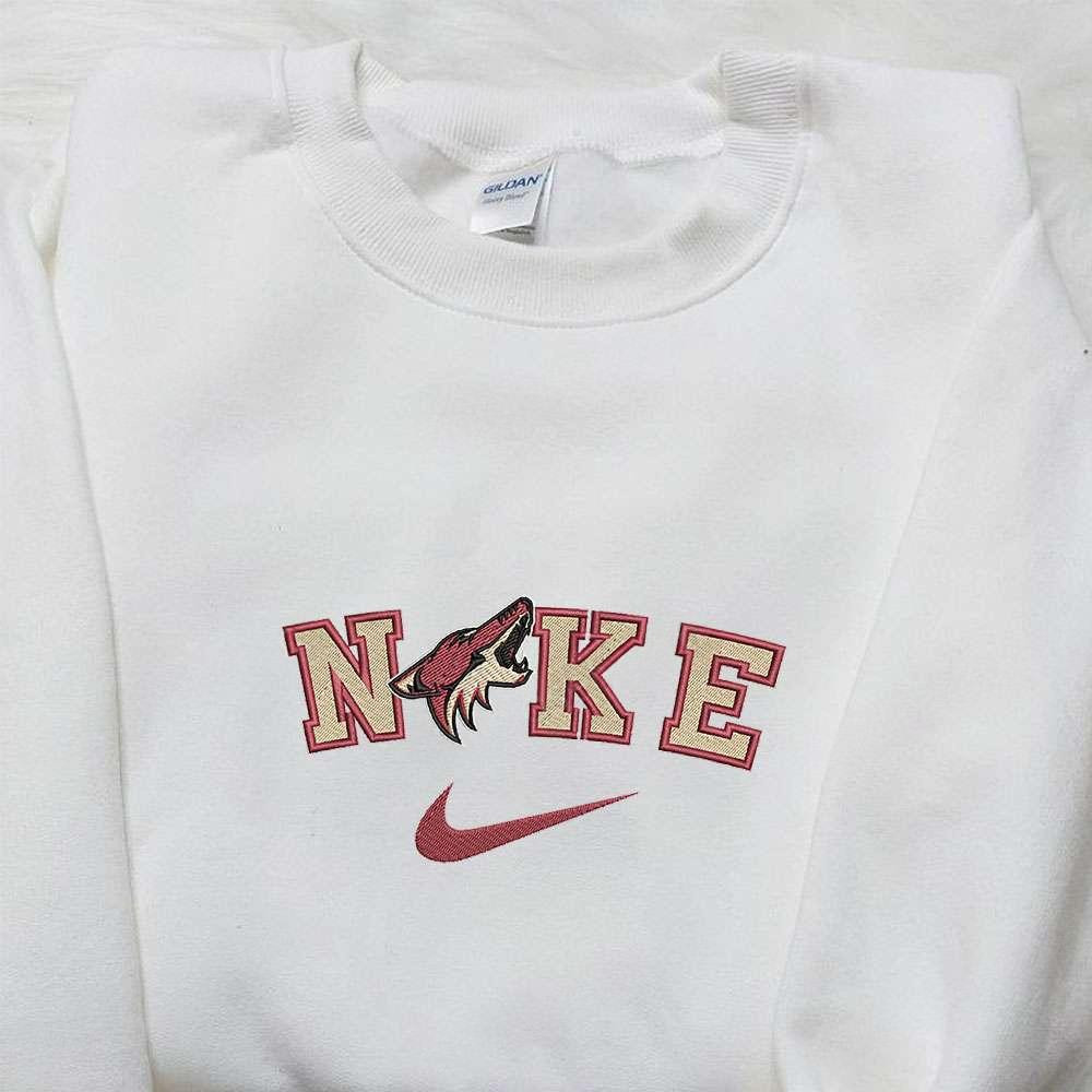Arizona Coyotes x Nike Embroidered Shirt NHL Sports Embroidered Hoodie Best Fandom Gift Idea