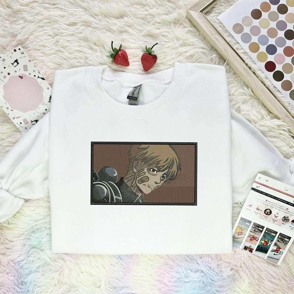 Armin Arlert Attack On Titan Anime Embroidered Shirt , Anime Embroidered T-shirt Sweatshirt Hoodie, Inspired Anime Movie, Best Gift for Anime Fans