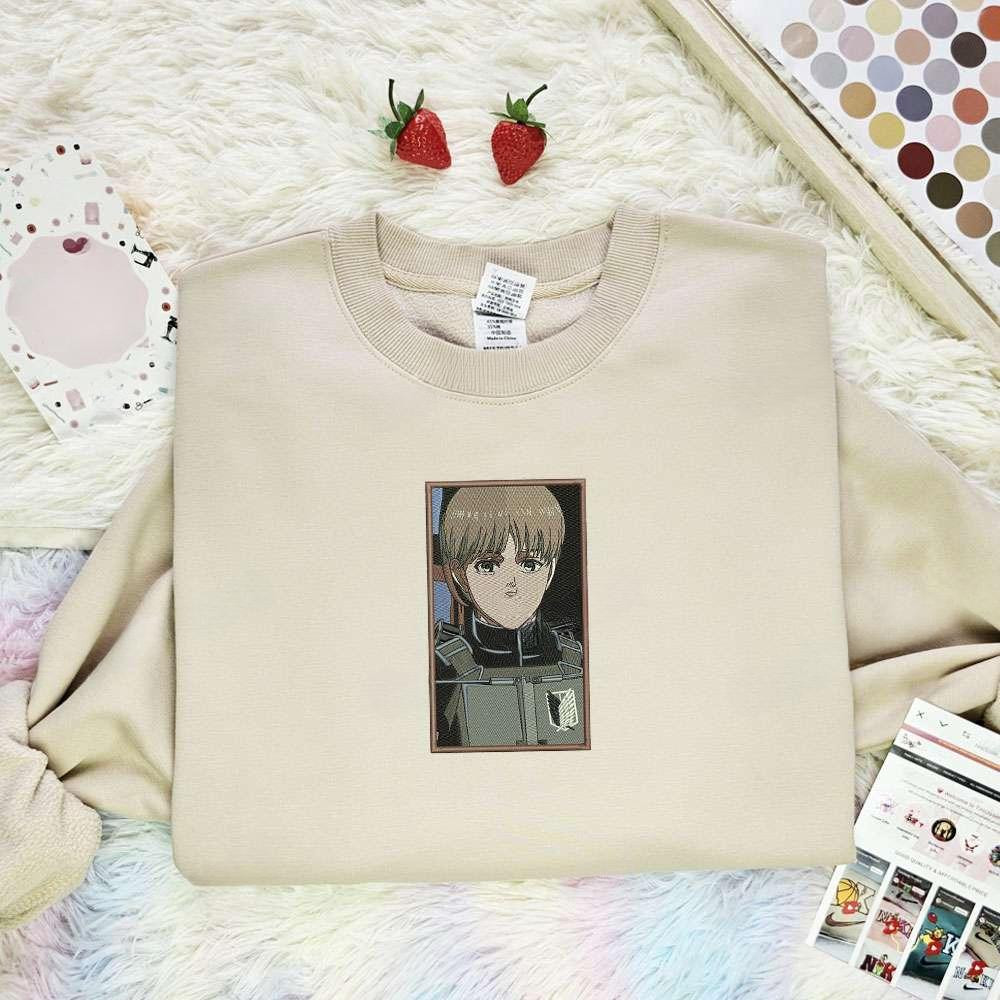 Armin Arlert Attack On Titan Anime Embroidered Shirt , Anime Embroidered T-shirt Sweatshirt Hoodie, Inspired Anime Movie, Best Gift for Anime Fans