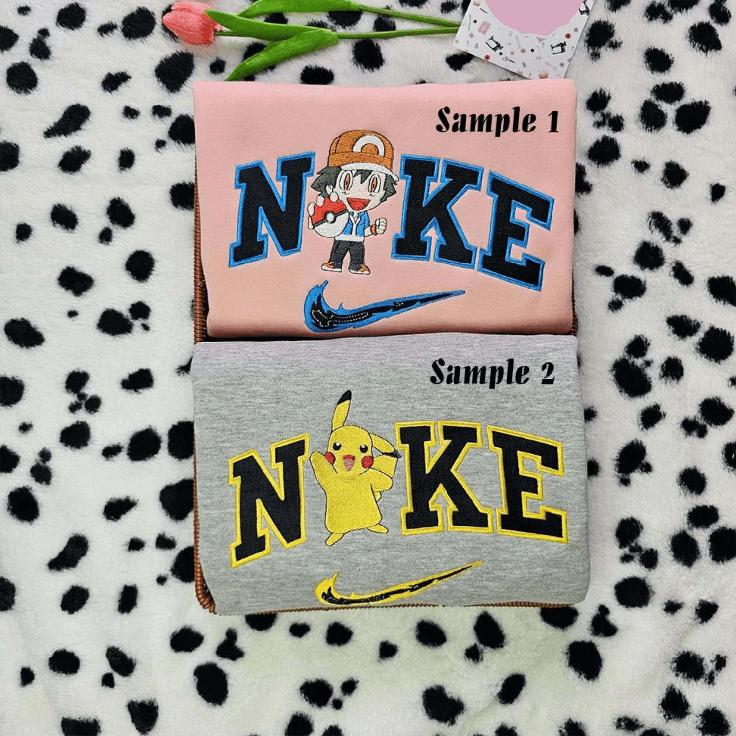 Ash Satoshi And Pikachu Pokemon Anime Embroidered Couples Shirts, Best Gift for Anime Fans