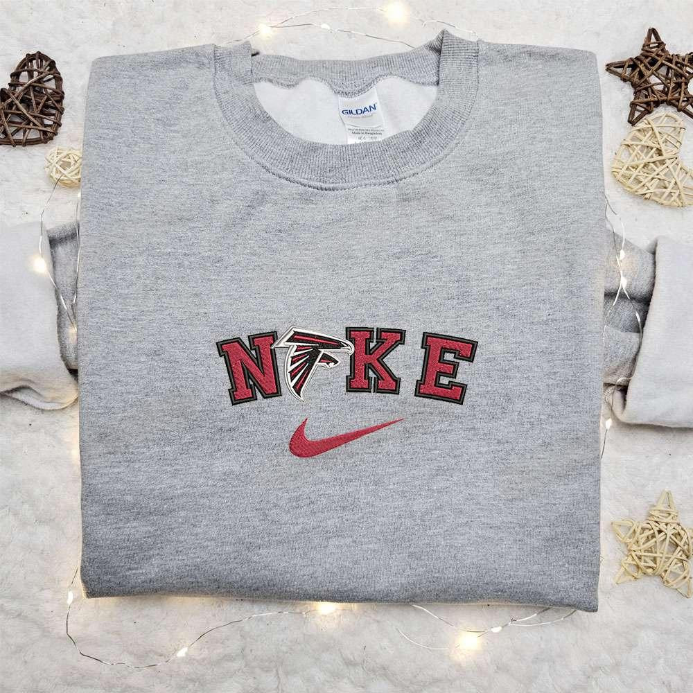 Atlanta Falcons x Nike Embroidered Shirt NFL Sports Embroidered Shirt Nike Inspired Embroidered Hoodie