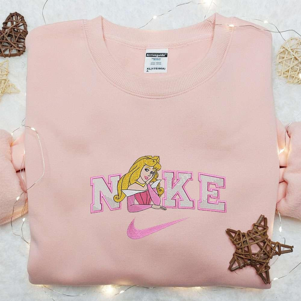 Aurora x Nike Embroidered Shirt Disney Princess Embroidered Hoodie Best Gift Ideas For Girls
