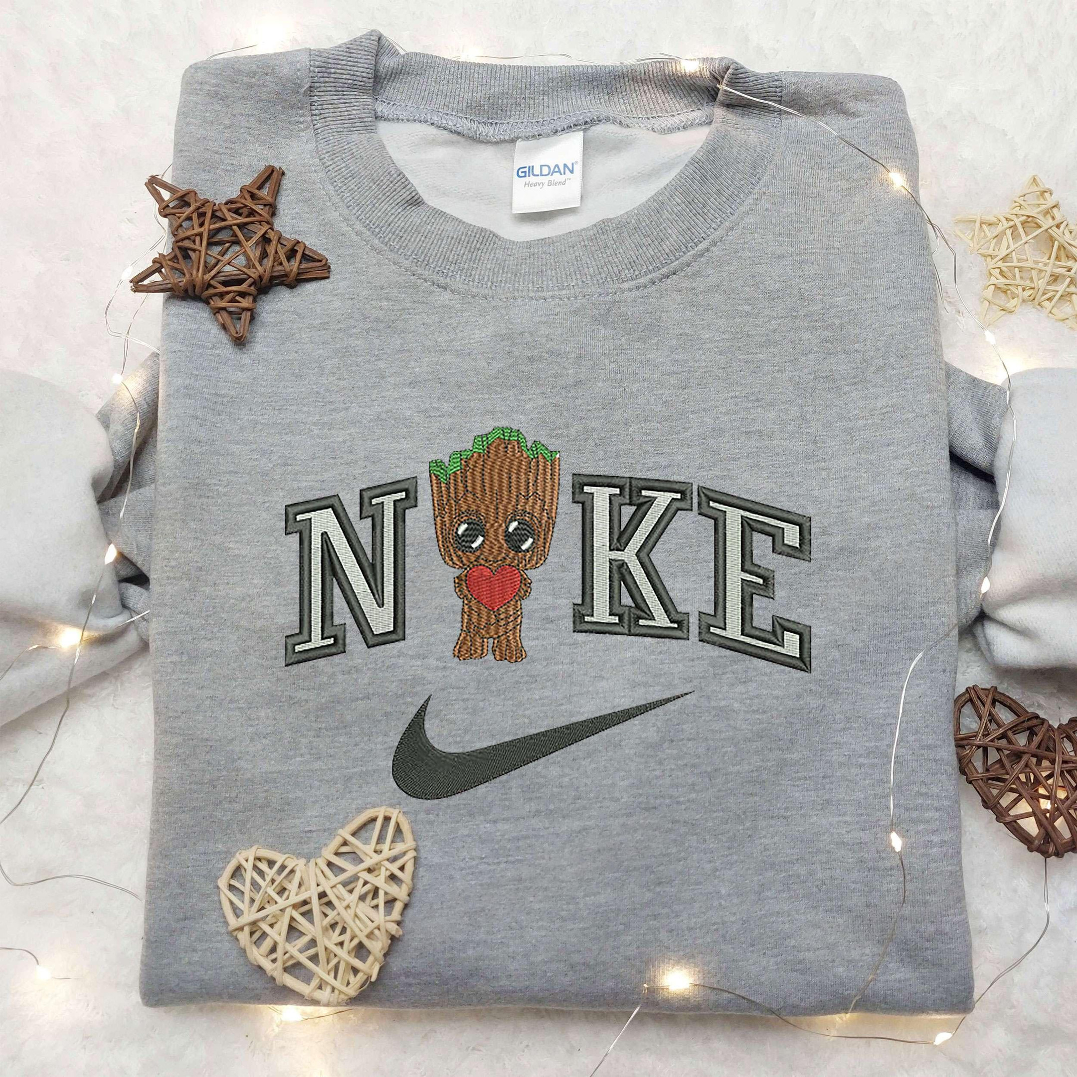 Baby Groot Love x Nike Embroidered Shirt Nike Embroidered Shirt Movie Marvel Embroidered Shirt 2