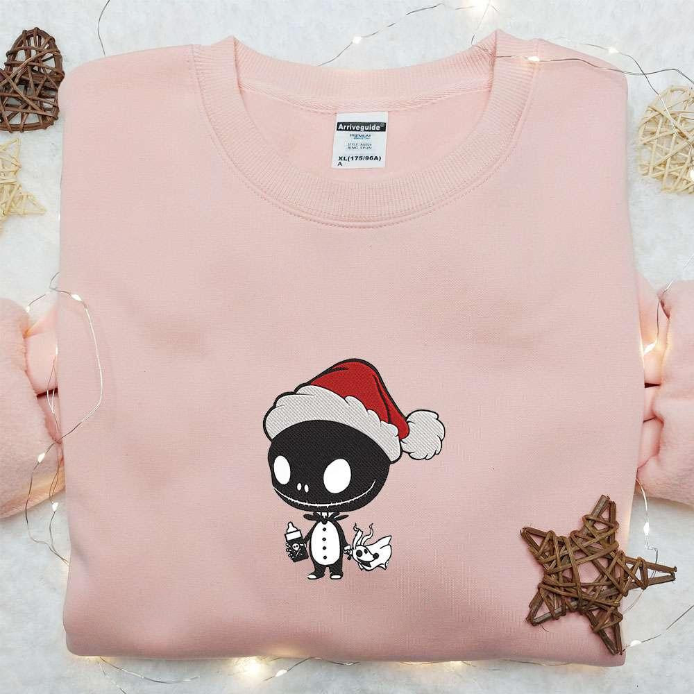 Baby Jack Skellington And Zero Embroidered Sweatshirt The Nightmare Before Christmas Embroidered Hoodie Halloween Embroidered Shirt