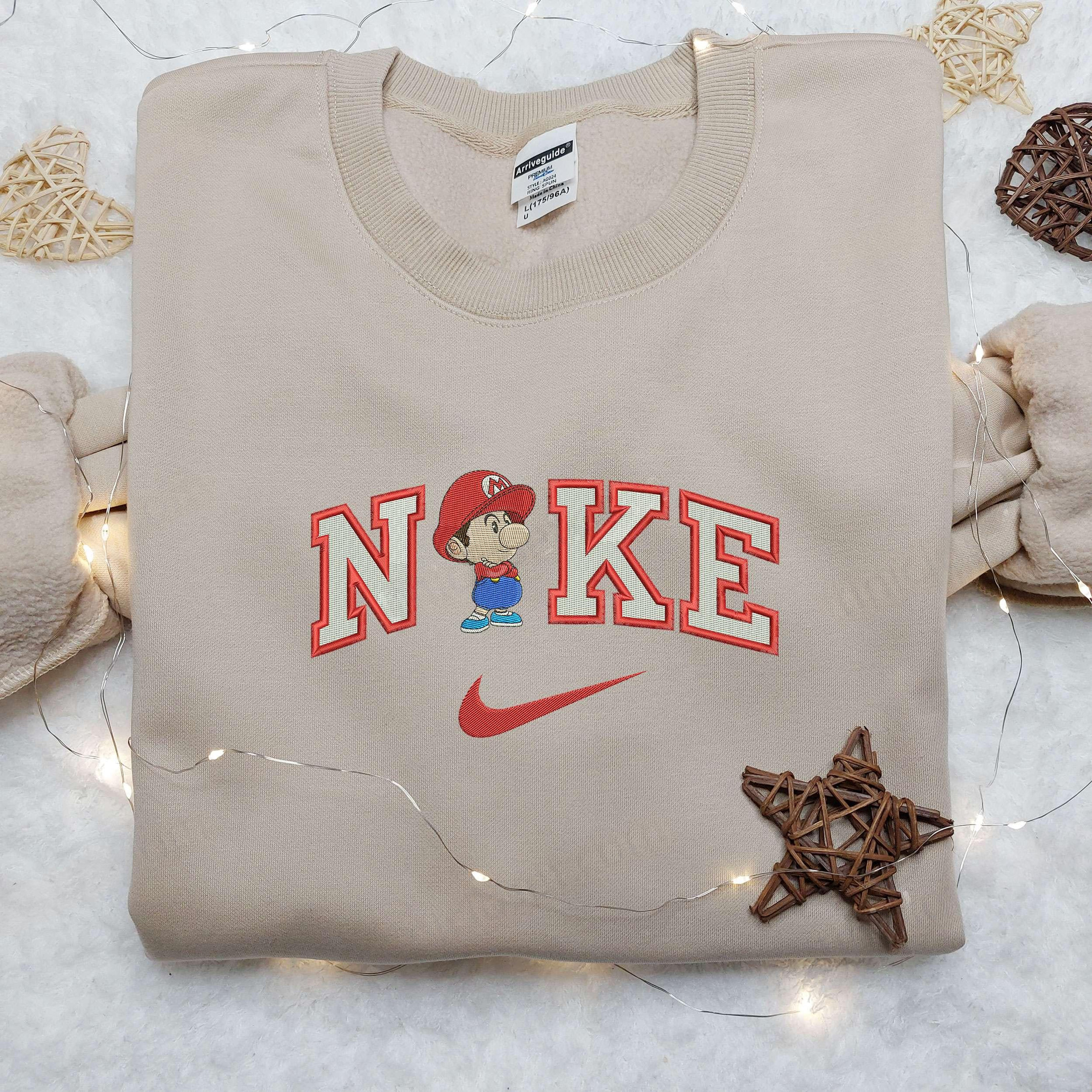 Baby Mario X Nike Embroidered Shirt Nike Embroidered Shirt Game Mario Embroidered Shirt 3