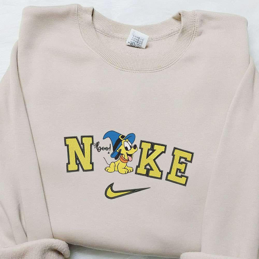 Baby Pluto Witch x Nike Embroidered Sweatshirt Walt Disney Characters Embroidered Shirt Best Halloween Gift Ideas