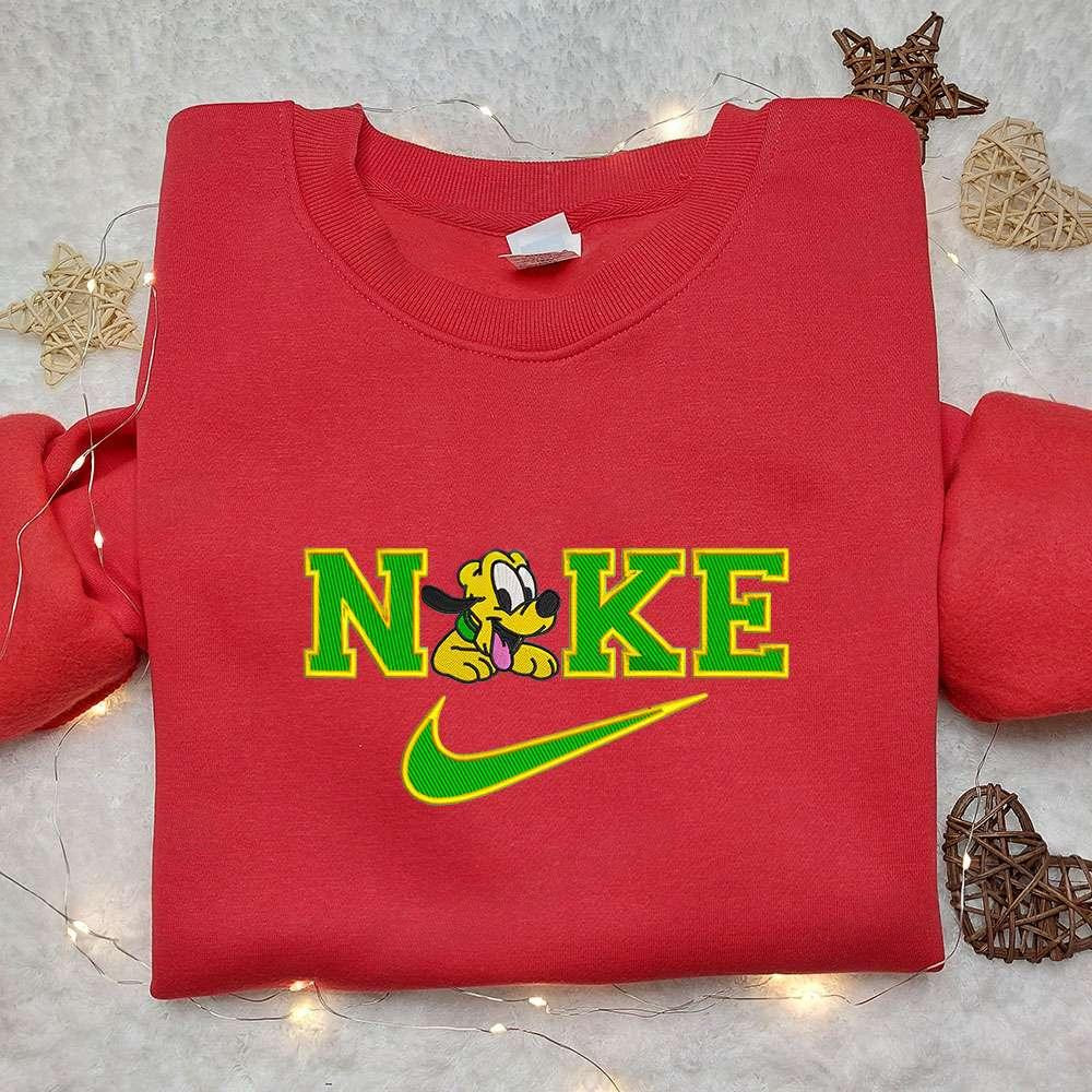 Baby Pluto x Nike Embroidered Sweatshirt Mickey Mouse Disney Embroidered Shirt Nike Inspired Embroidered Shirt