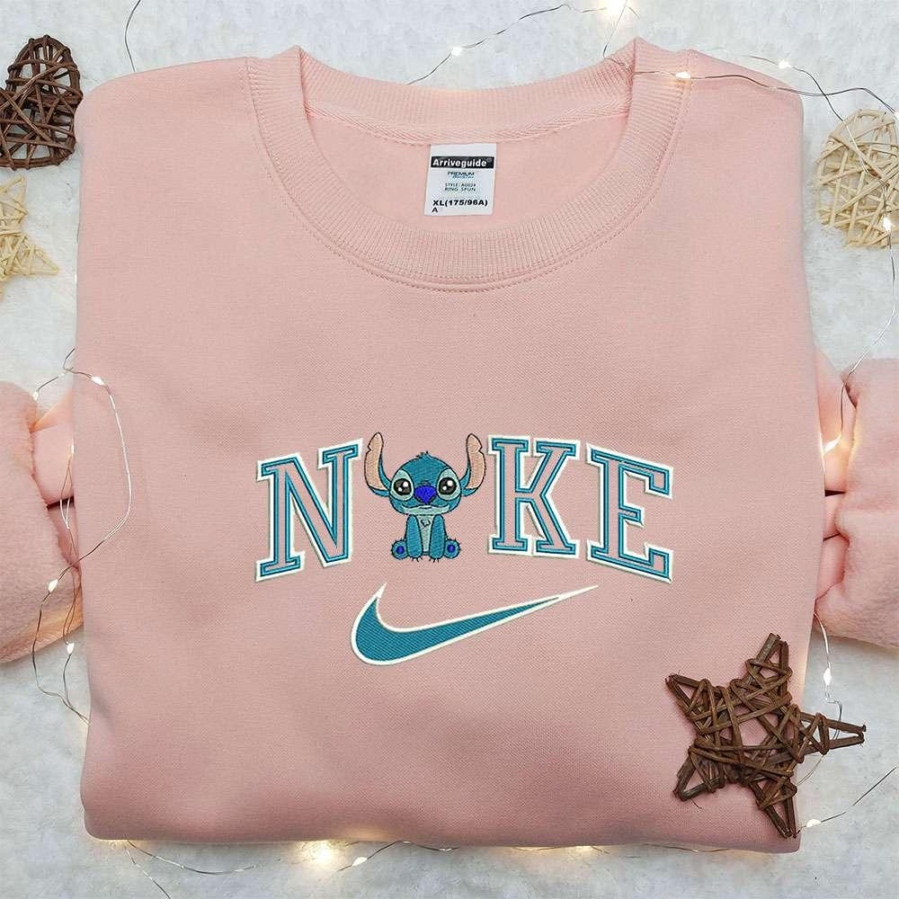 Baby Stitch x Nike Embroidered Sweatshirt Lilo and Stitch Embroidered Shirt Nike Inspired Embroidered Shirt