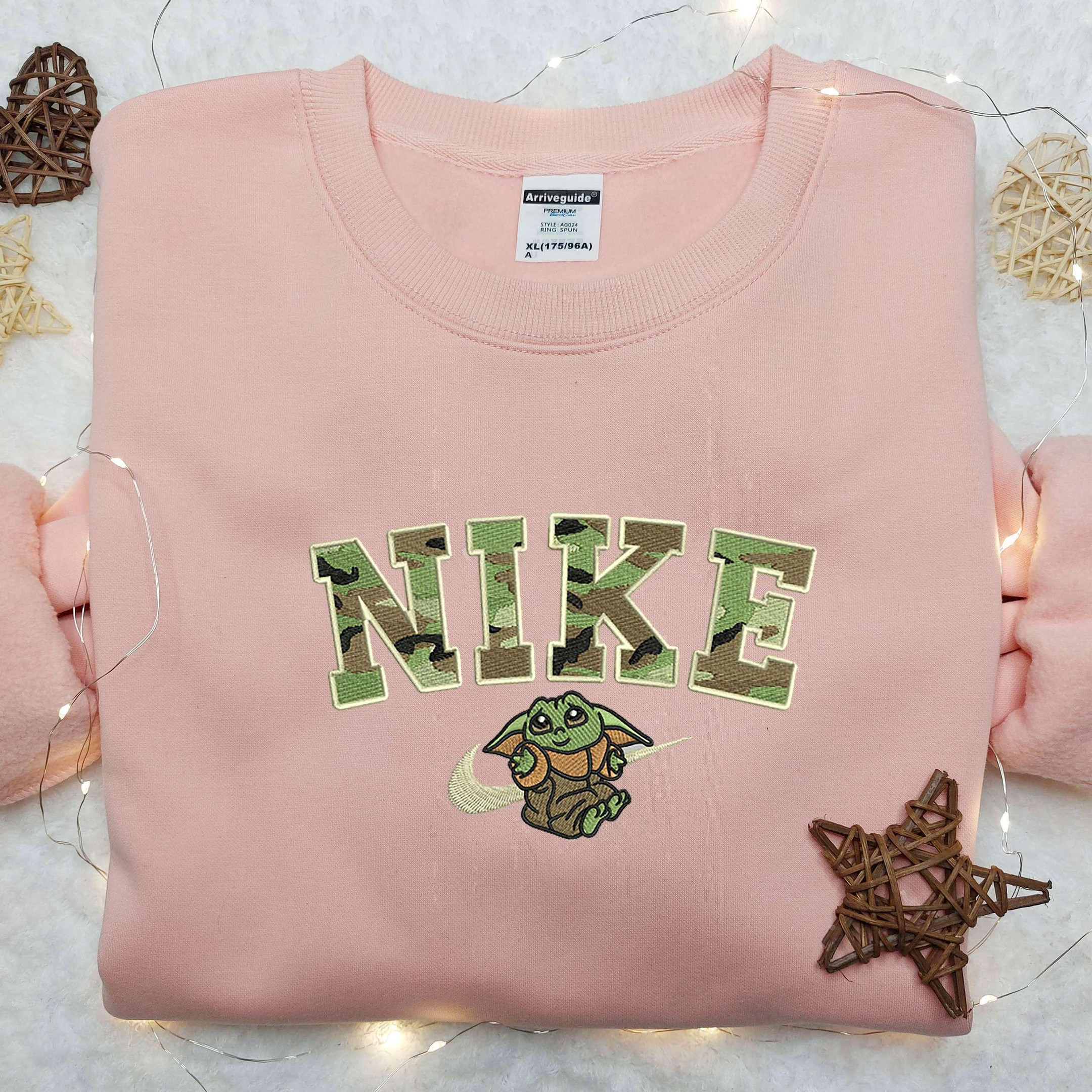 Baby Yoda Army x Nike Embroidered Shirt Nike Embroidered Shirt Movie Embroidered Shirt 5