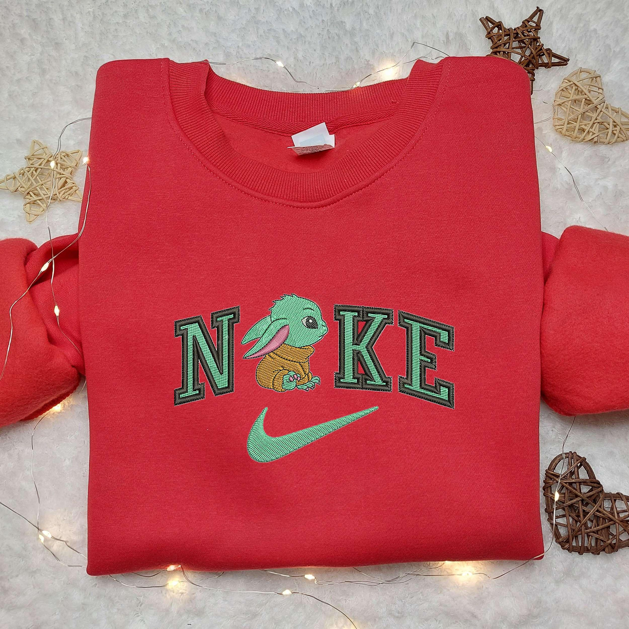 Baby Yoda x Nike Embroidered Shirt, Nike Inspired Embroidered Shirt, Star War Disney Embroidered Shirt
