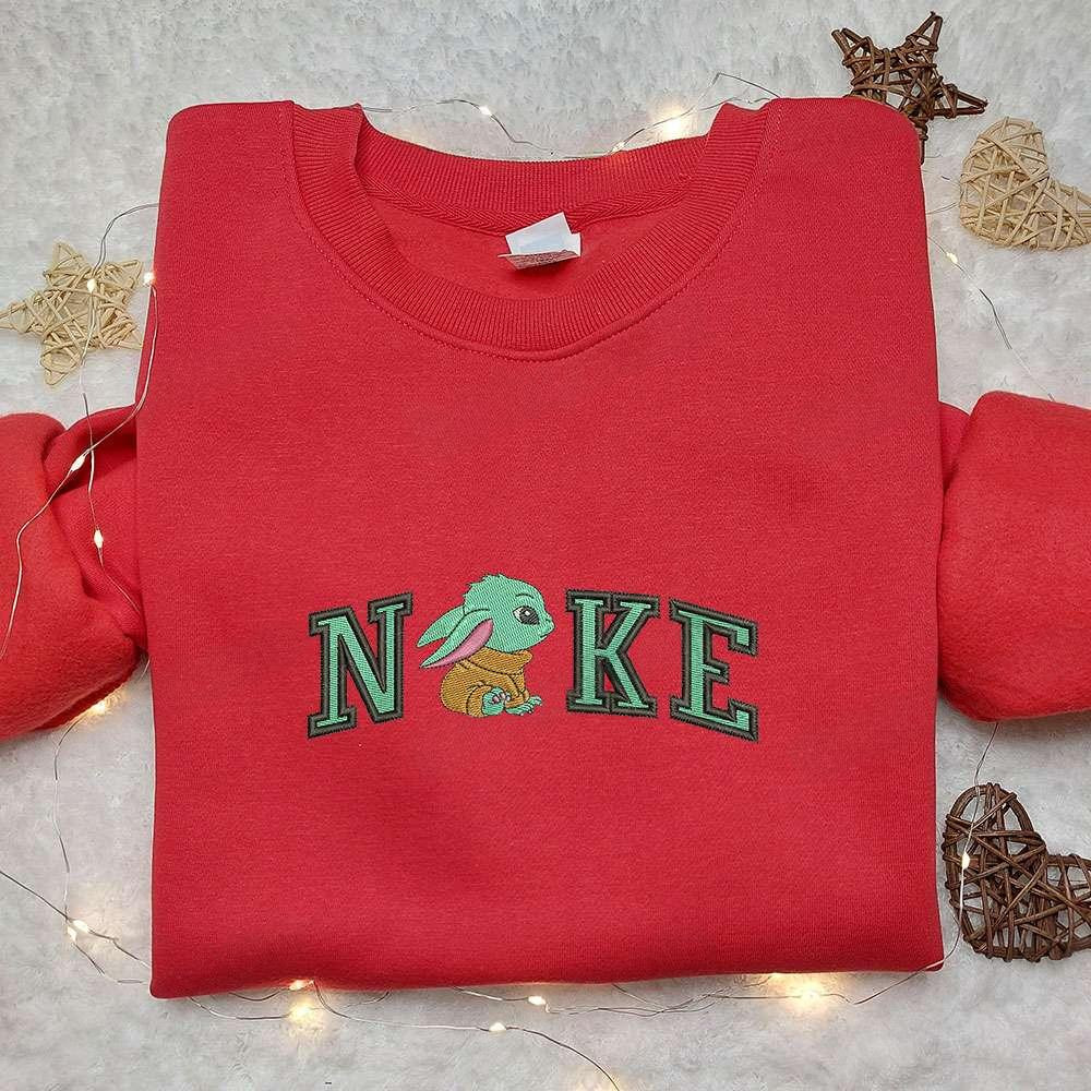 Baby Yoda x Nike Embroidered Shirt Star Wars Embroidered Shirt Nike Inspired Embroidered Shirt