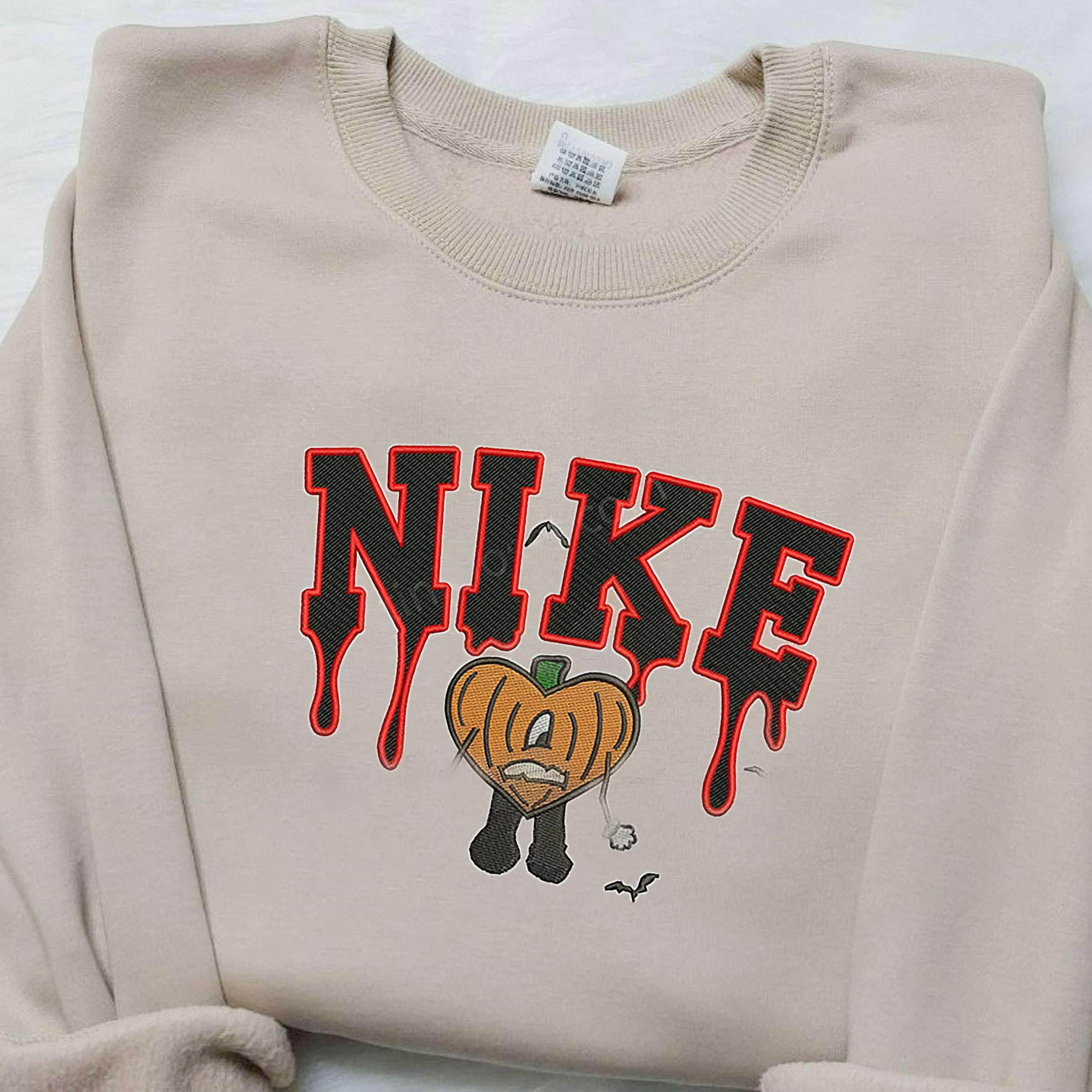 Bad Bunny Halloween x Nike Embroidered Shirt, Nike Embroidered Shirt, Weeknd Embroidered Shirt