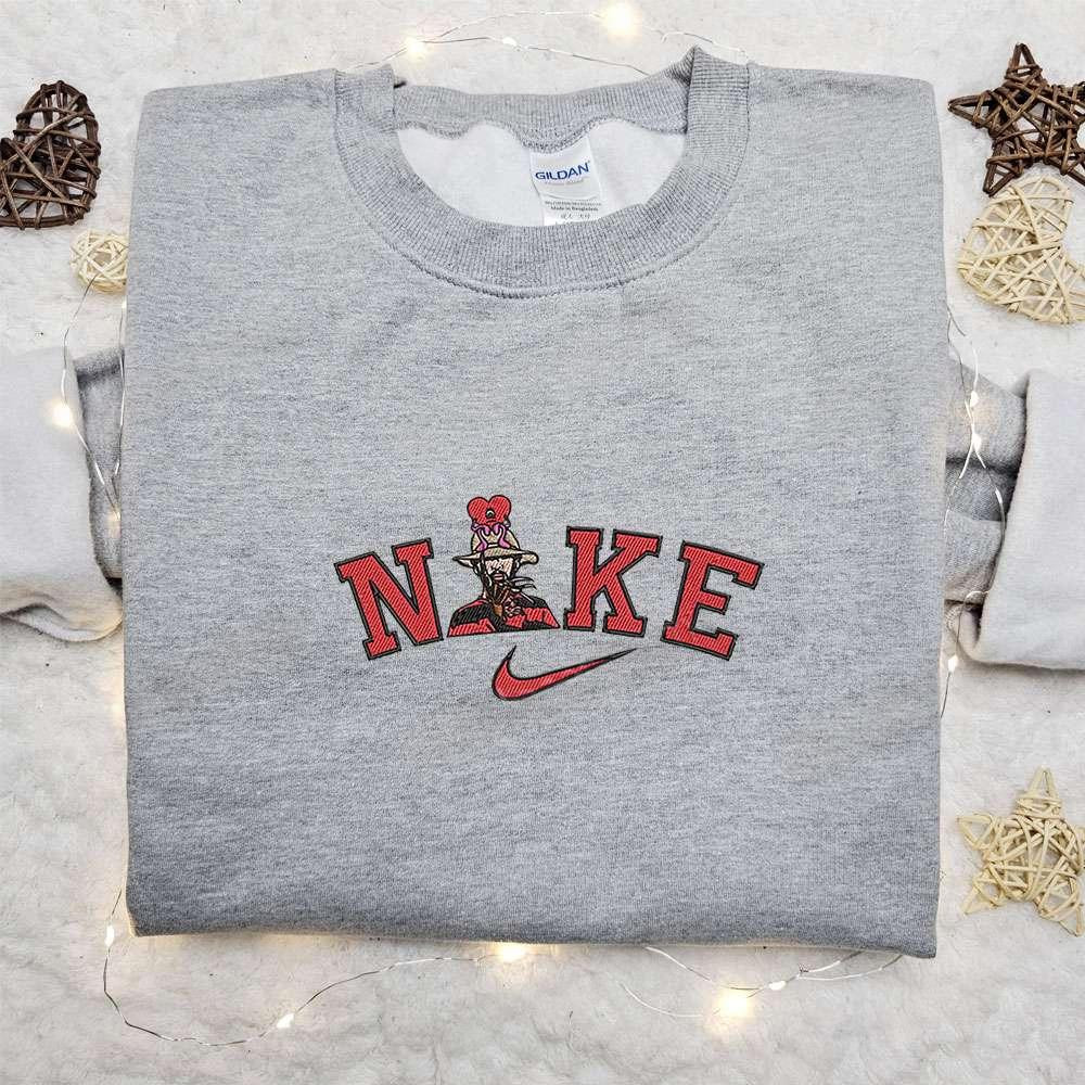 Bad Bunny Heart x Nike Halloween Embroidered Shirt Nike Inspired Embroidered Shirt Best Halloween Gift Ideas