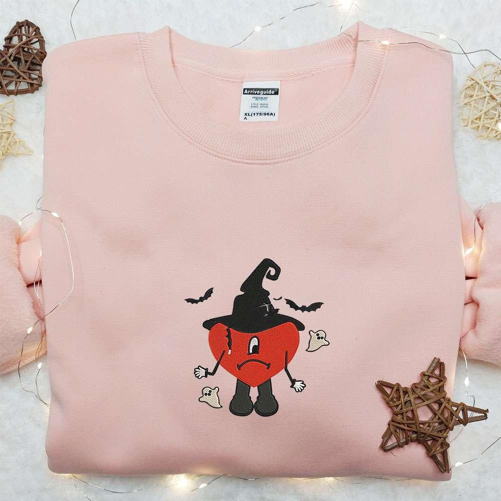 Bad Bunny Witch Ghost Embroidered Shirt Celebrity Embroidered Hoodie Best Halloween Gift Ideas