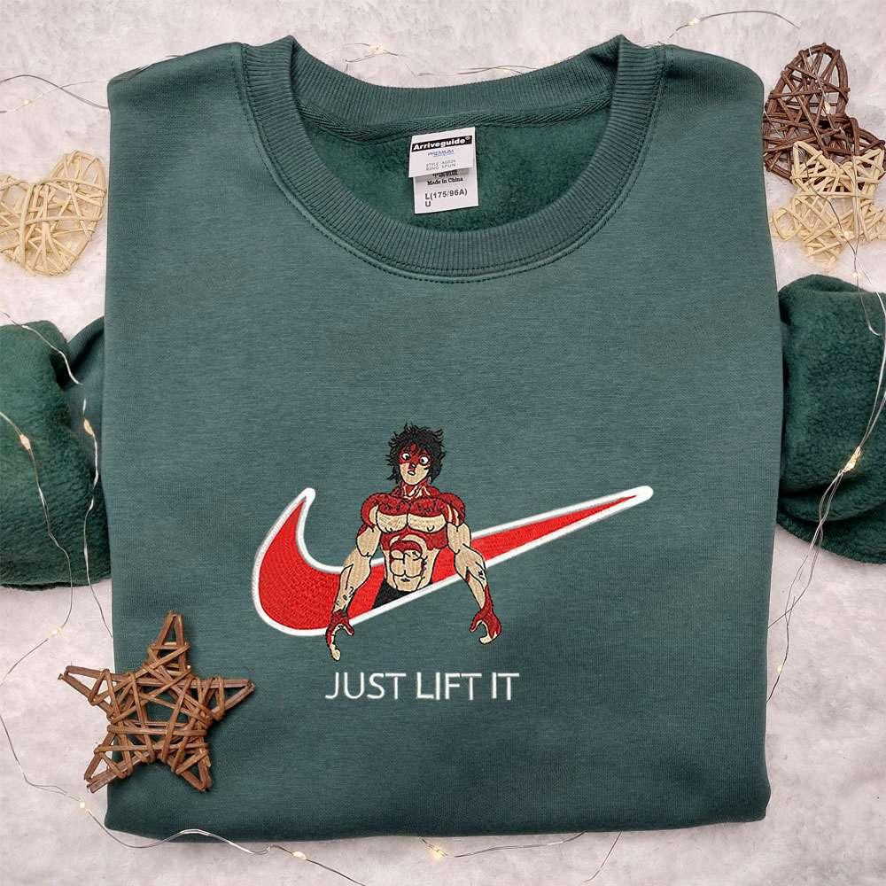 Baki Hanma x Nike Embroidered Sweatshirt Nike Inspired Embroidered Shirt Best Birthday Gift Ideas for Family 2